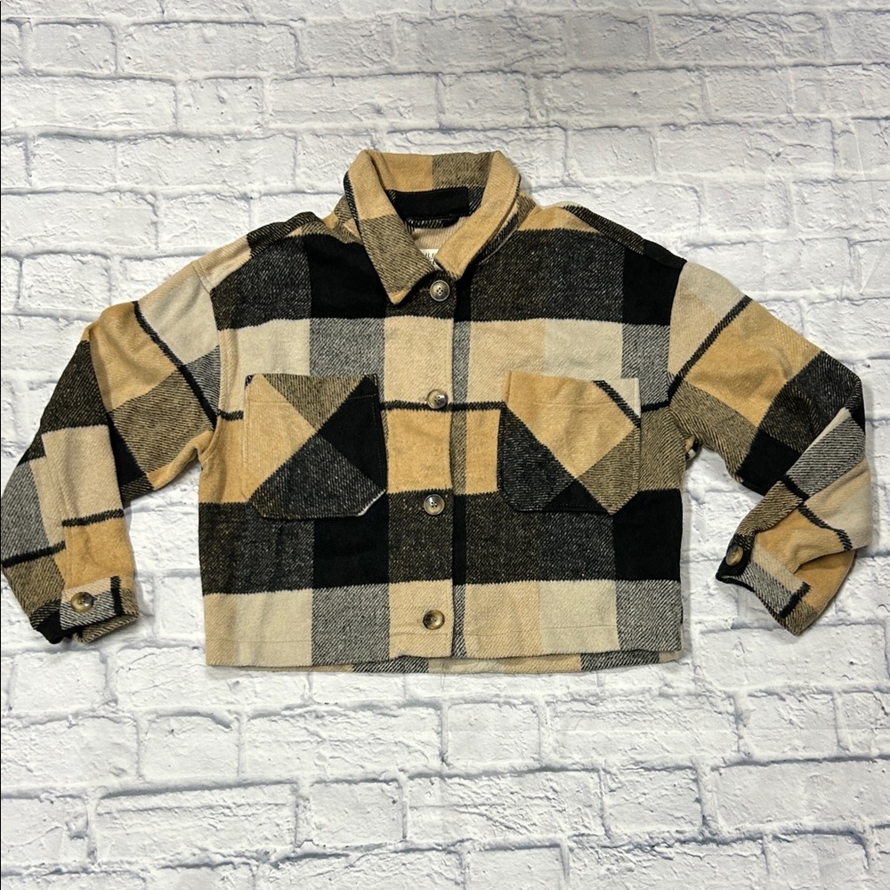 Ashley By 26 International Plaid Jacket in Black and Cream